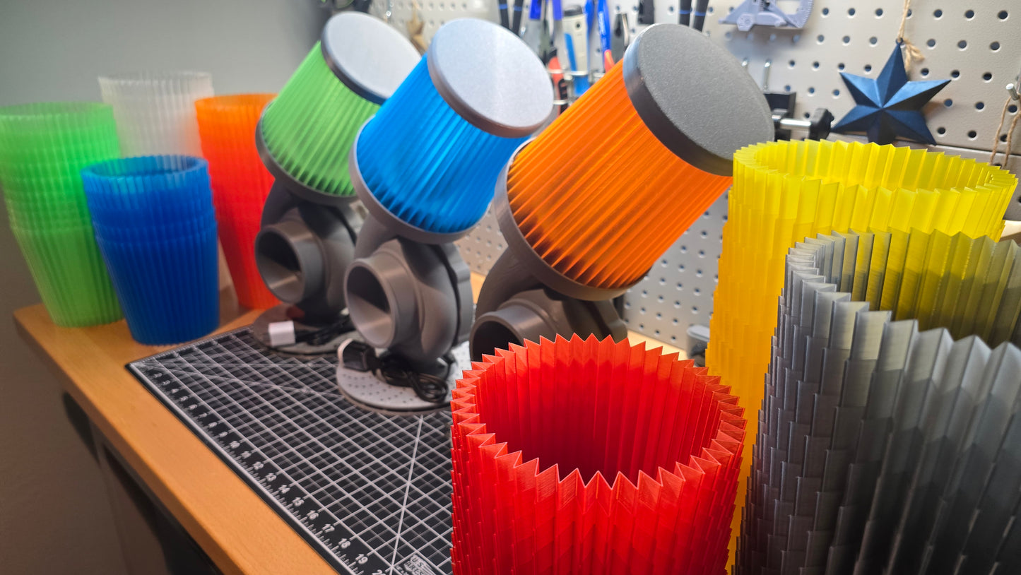 Turbo Lamp - 3D Printed w/ Remote Controlled RGB Lighting